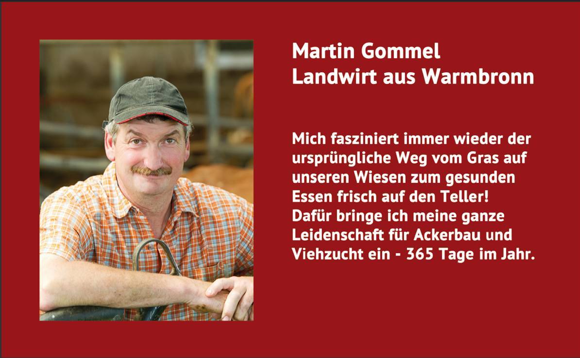 Landwirt Martin Gommel in der Instorekommunikation 